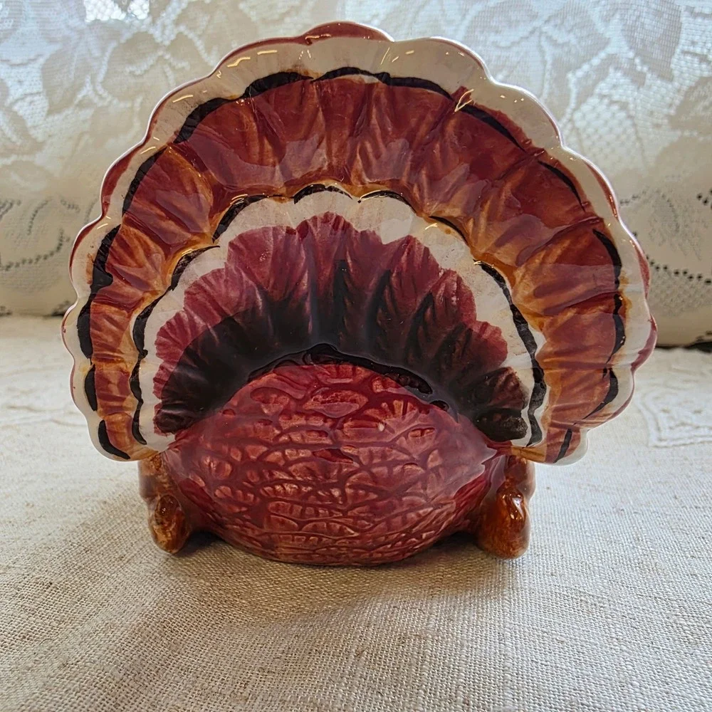 Yankee Candle Turkey Tea Light Holder Small Brown 2012 Thanksgiving Decor